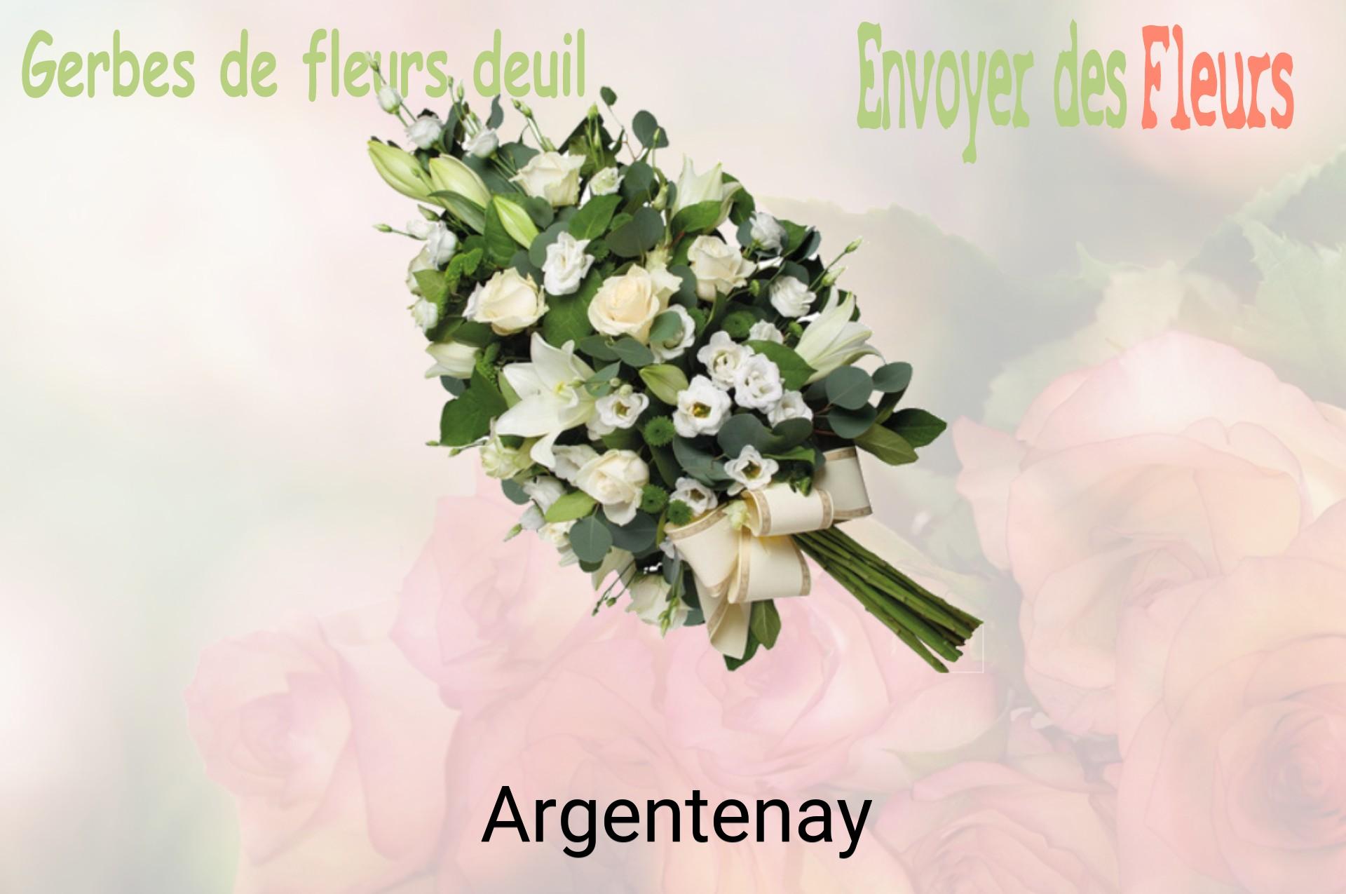 Gerbe de fleurs de deuil livrée à Argentenay
